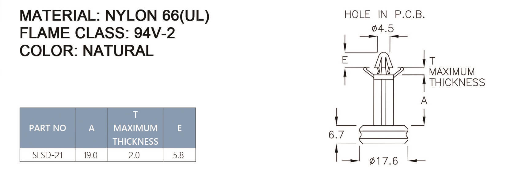  PCB Standoff SLSD-21